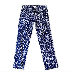 Lilly Pulitzer Capri Pants New School Print Bright Navy Nautical NWT Size 2